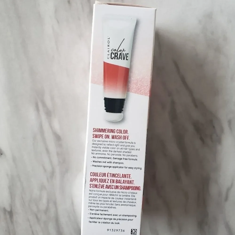 Clairol Color Crave Hair Makeup Brilliant Ruby Red NWT